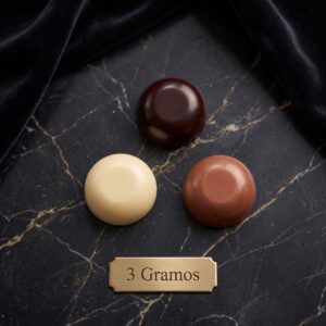 Moldes para Chocolate de Policarbonato Luneton 3g Cavidades: 28 Material: Policarbonato Grado Alimenticio Peso: 3 g Diámetro: 25 mm Alto: 8 mm