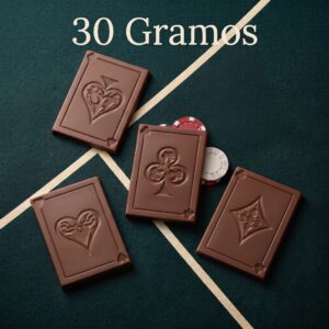 Moldes para Chocolate de Policarbonato Choco Póker 30g Cavidades: 4 Material: Policarbonato Grado Alimenticio Peso: 30 g Ancho: 58 mm Largo: 89mm Alto: 5 mm