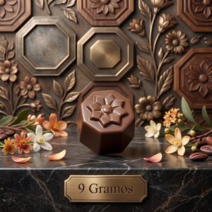 Moldes para Chocolate de Policarbonato Octágono Flor 9g Cavidades: 21 Material: Policarbonato Grado Alimenticio Peso: 9 g Diámetro: 25 mm Alto: 16 mm