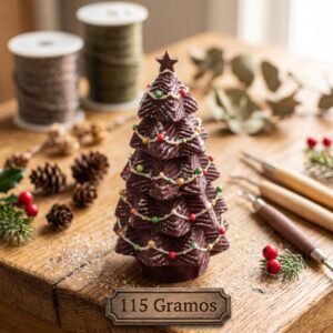 Moldes para Chocolate de Policarbonato Árbol de Navidad 115g Cavidades: 6 Material: Policarbonato Grado Alimenticio Peso: 115 g Alto: 105 mm