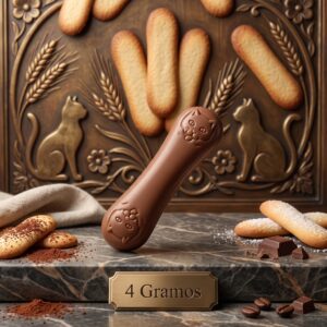 Moldes para Chocolate de Policarbonato Lengua de Gato (Clásica) 4g Cavidades: 18 Peso: 4 g