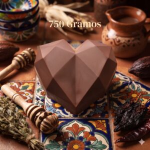 Moldes para Chocolate de Policarbonato Corazón Diamante Gigante 750g Cavidades: 1 Material: Policarbonato Grado Alimenticio Peso: 750 g Ancho: 175 mm Largo: 170 mm Alto: 50 mm
