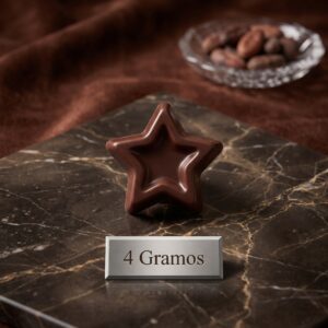 Moldes para Chocolate de Policarbonato Estrella 4g Cavidades: 32 Material: Policarbonato Grado Alimenticio Peso: 4 g Ancho: 30 mm Alto: 5 mm